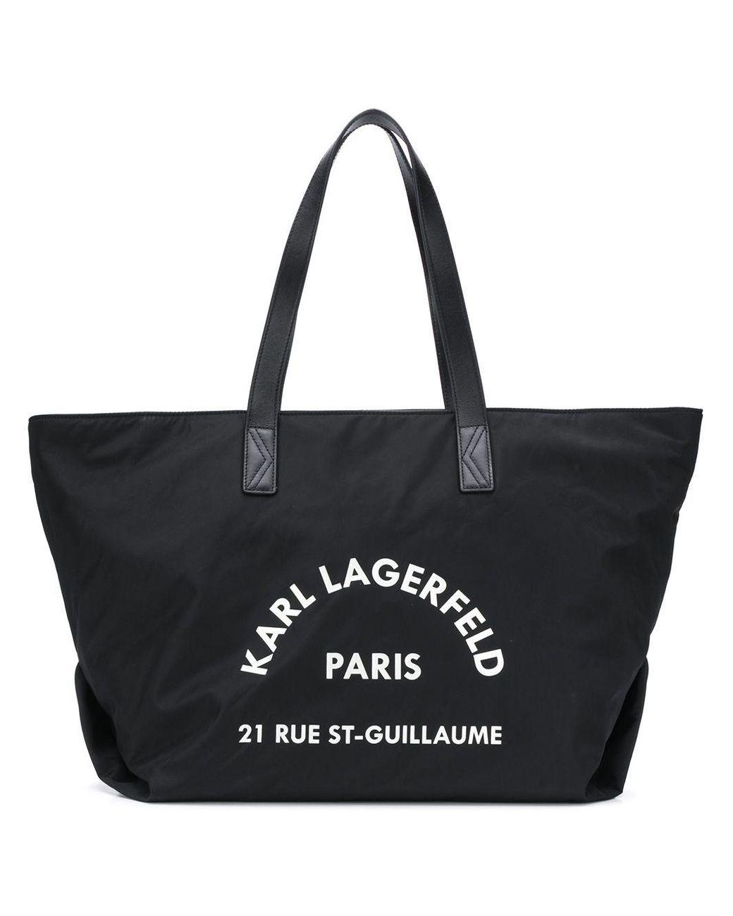 Karl Lagerfeld Canvas Rue St Guillaume Tote Bag in Black - Save 74% - Lyst