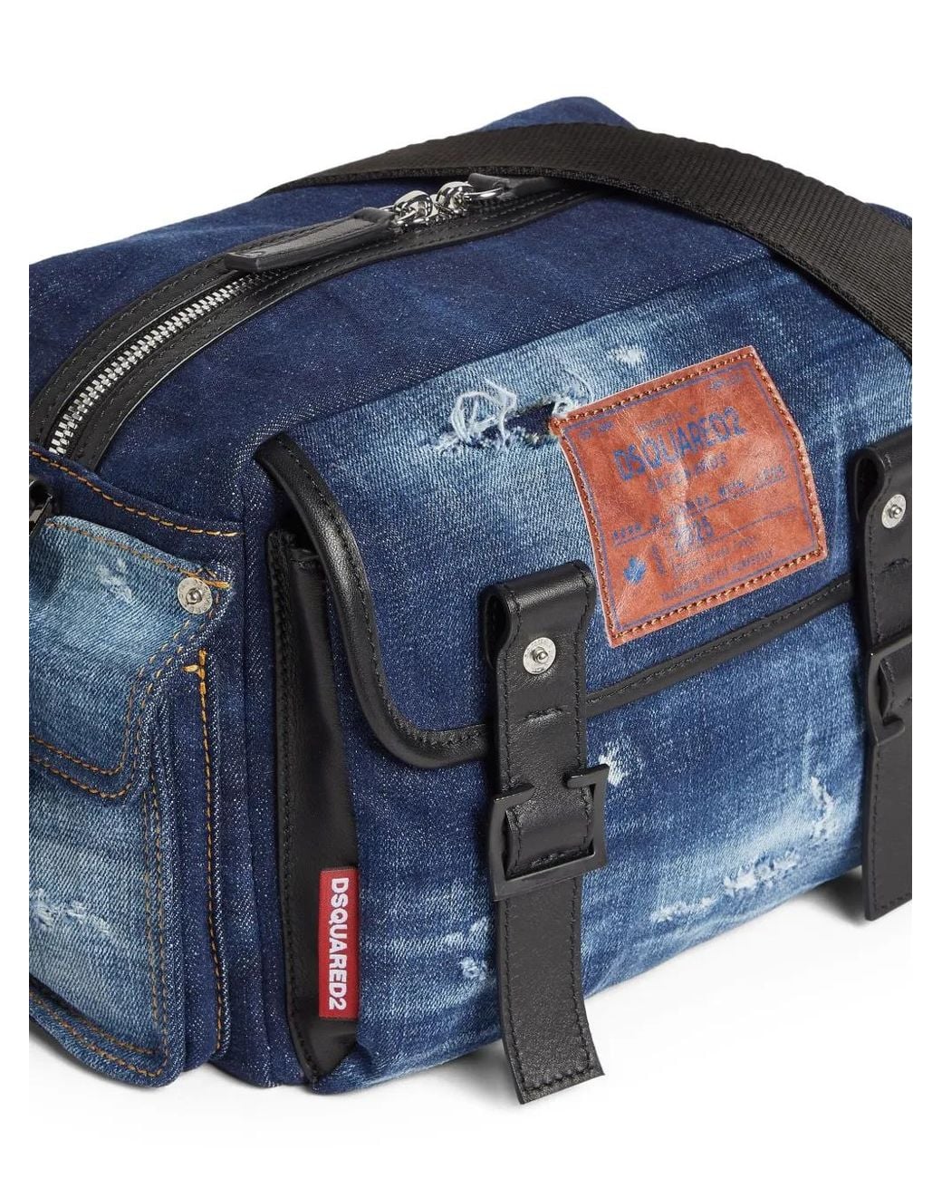 DSquared² Blue Five Pocket Messenger Bag for men