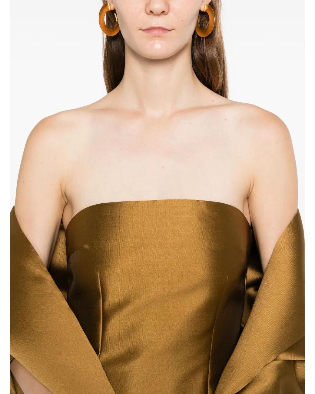 Solace London Renee Maxi Dress in Brown | Lyst