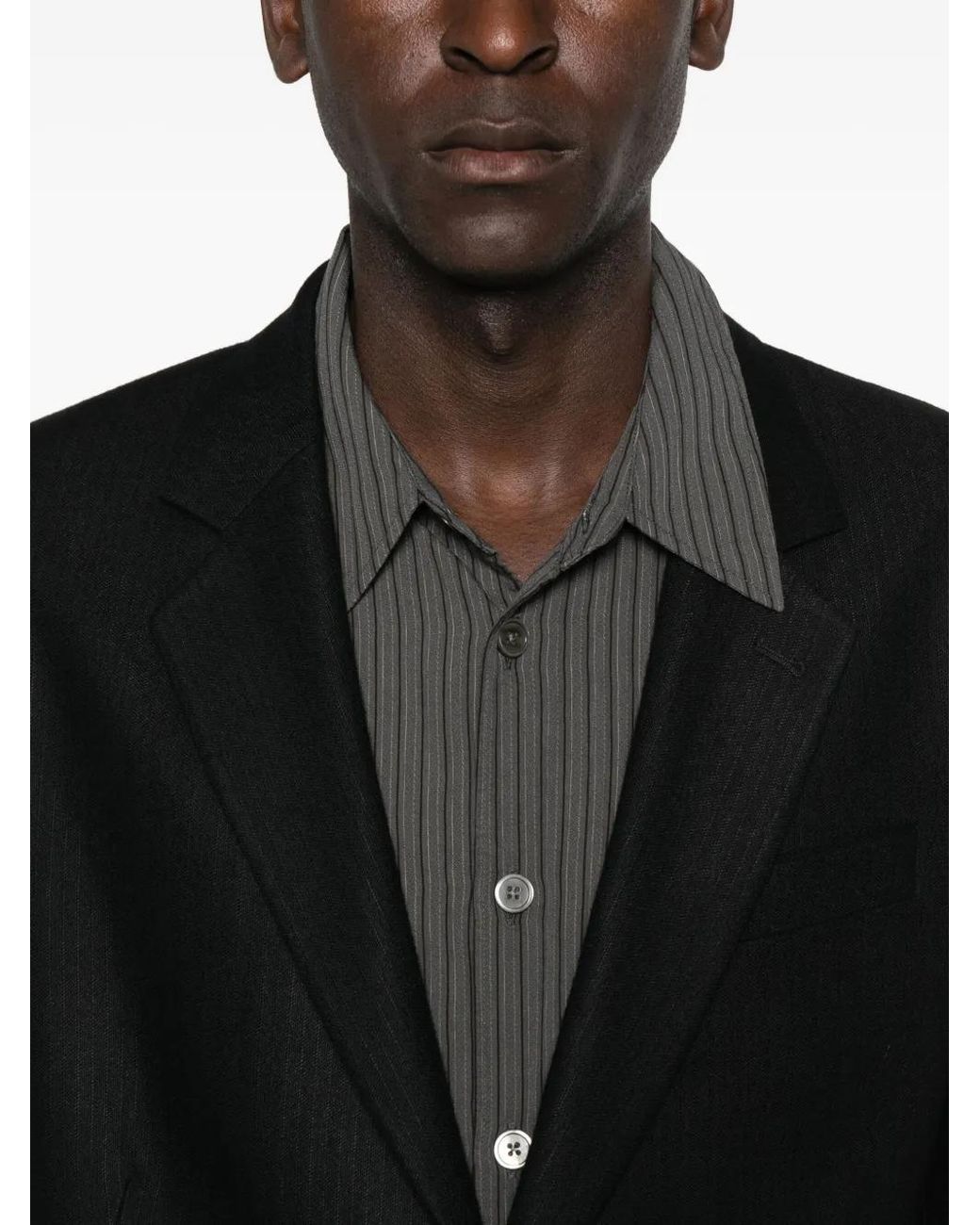 Our Legacy Black Pinstriped Blazer for men