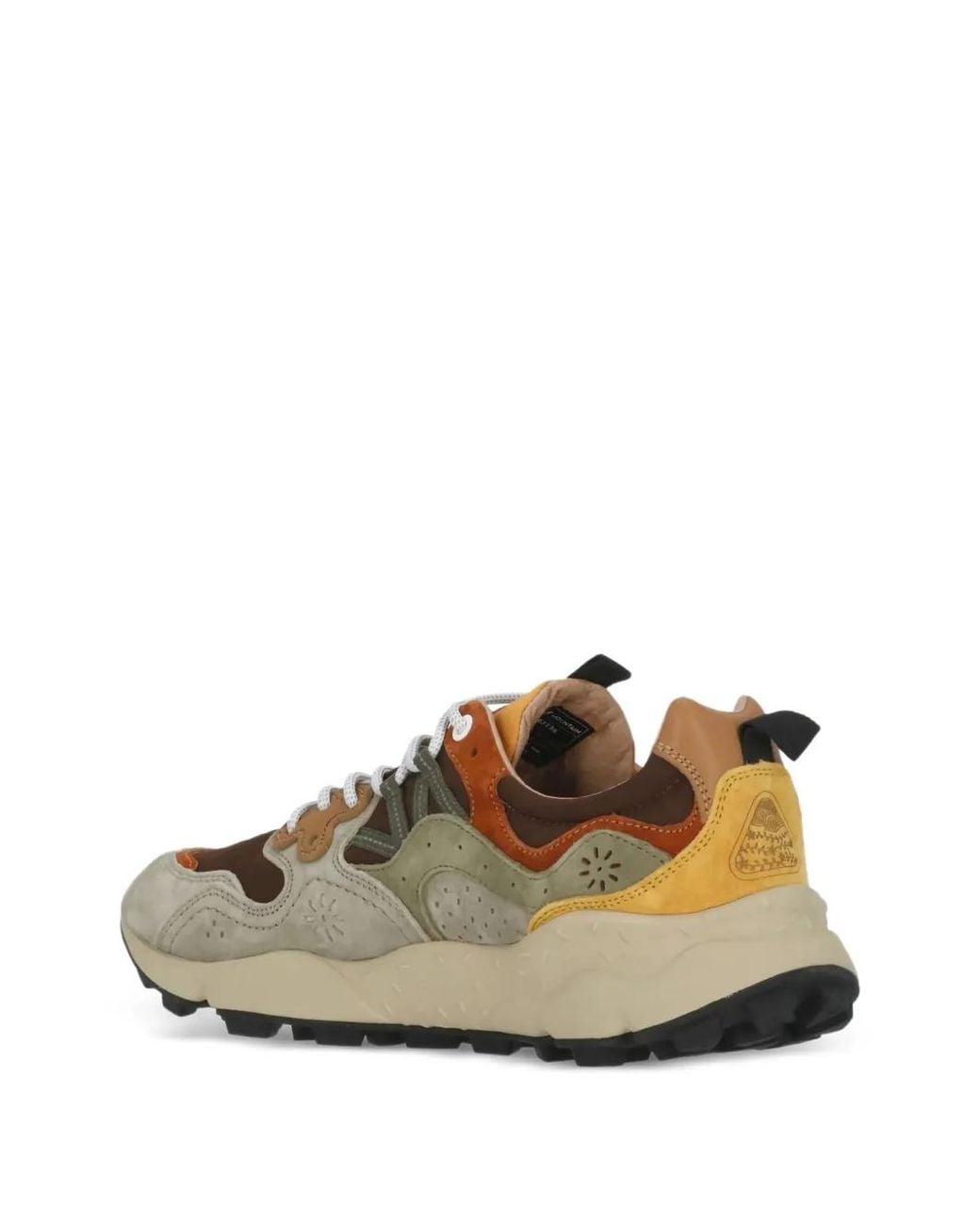 Flower Mountain Brown Cutout Leather Trainer