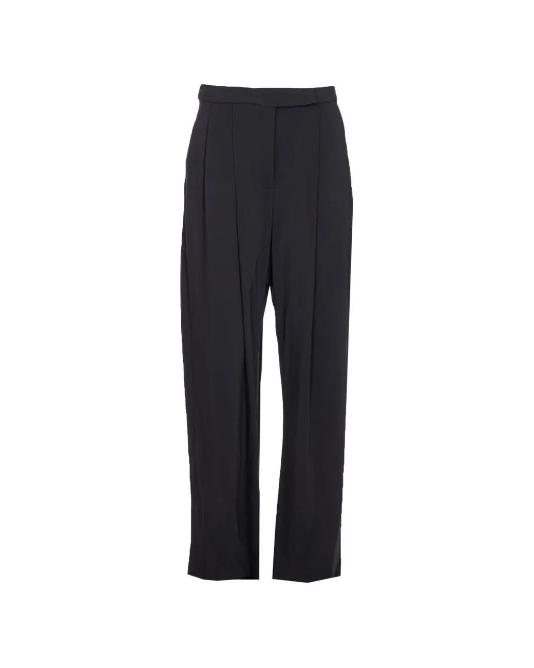 Pinko Blue Pleated Straight Leg Trousers