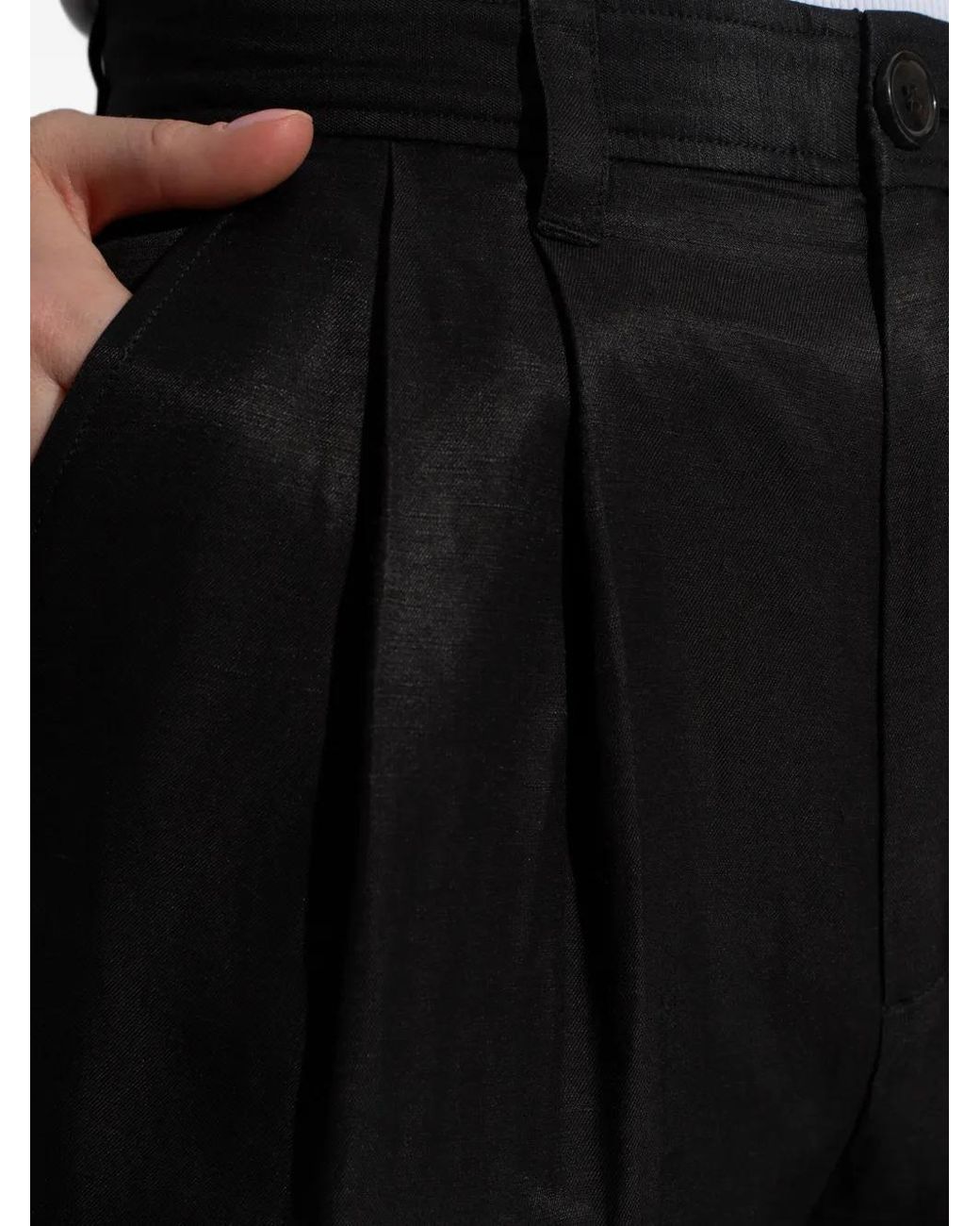 Anine Bing Black Carrie Twill Trousers