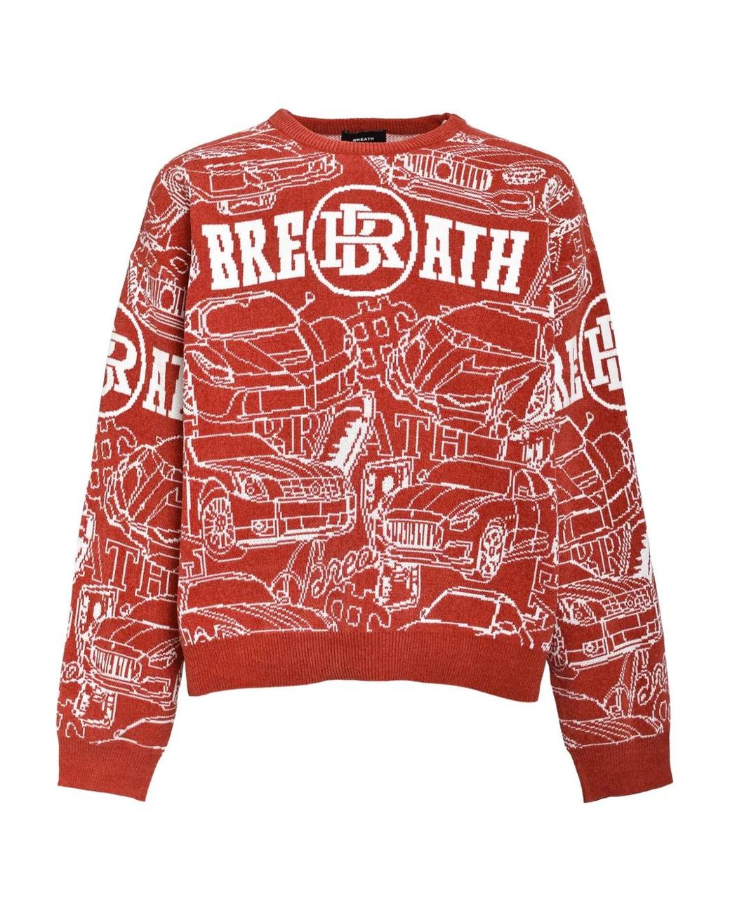 Jersey Con Motivo De Coche BREATH de hombre de color Red
