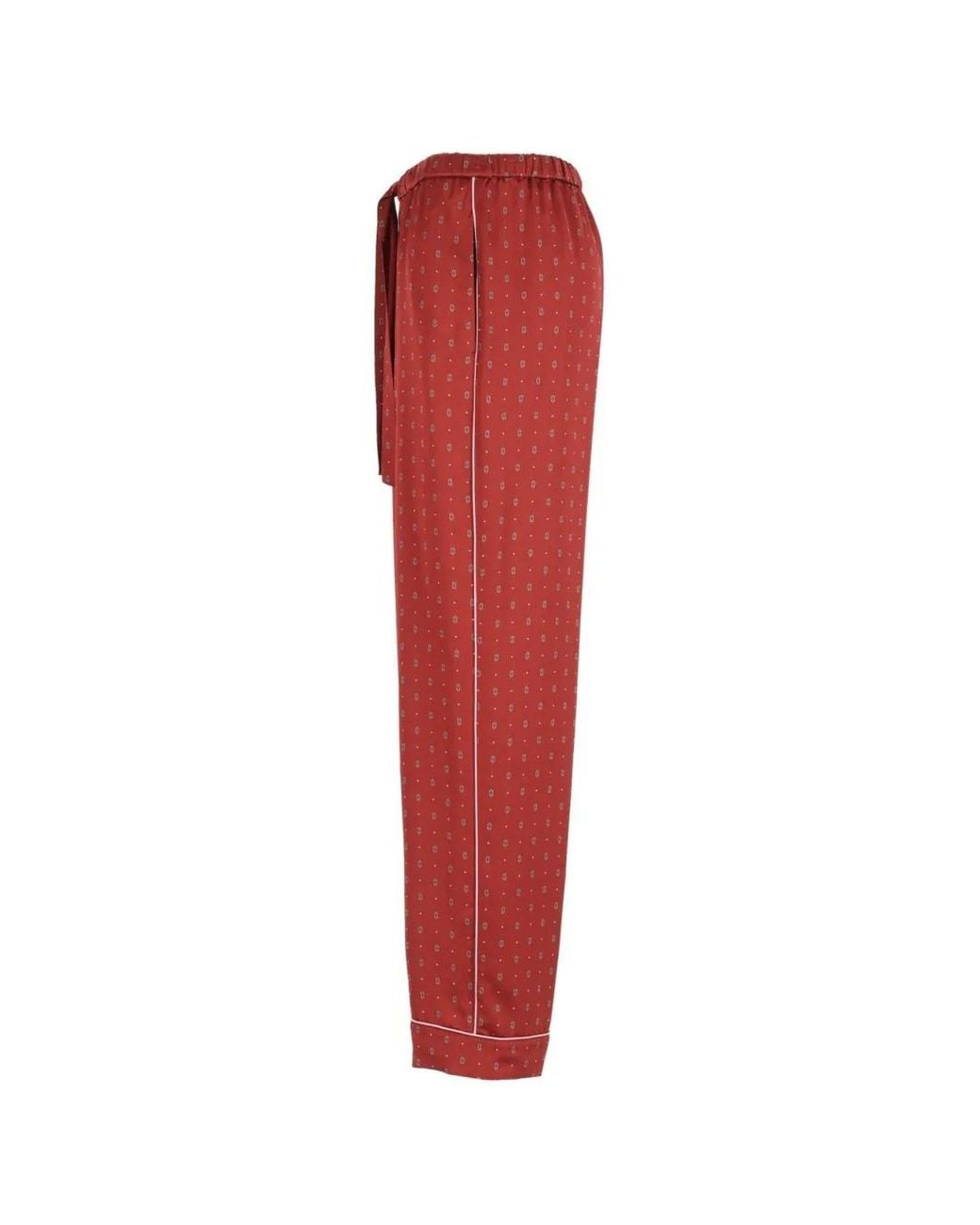 Forte_forte Red Pyjama Imprimé Le Club À Fini Satiné