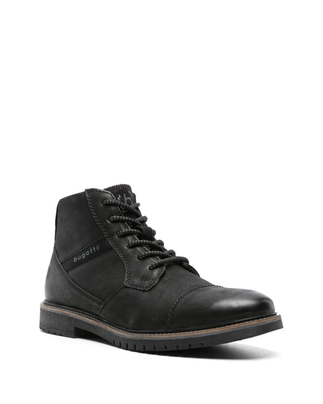 Bugatti Black Caj Leather Ankle Boots for men