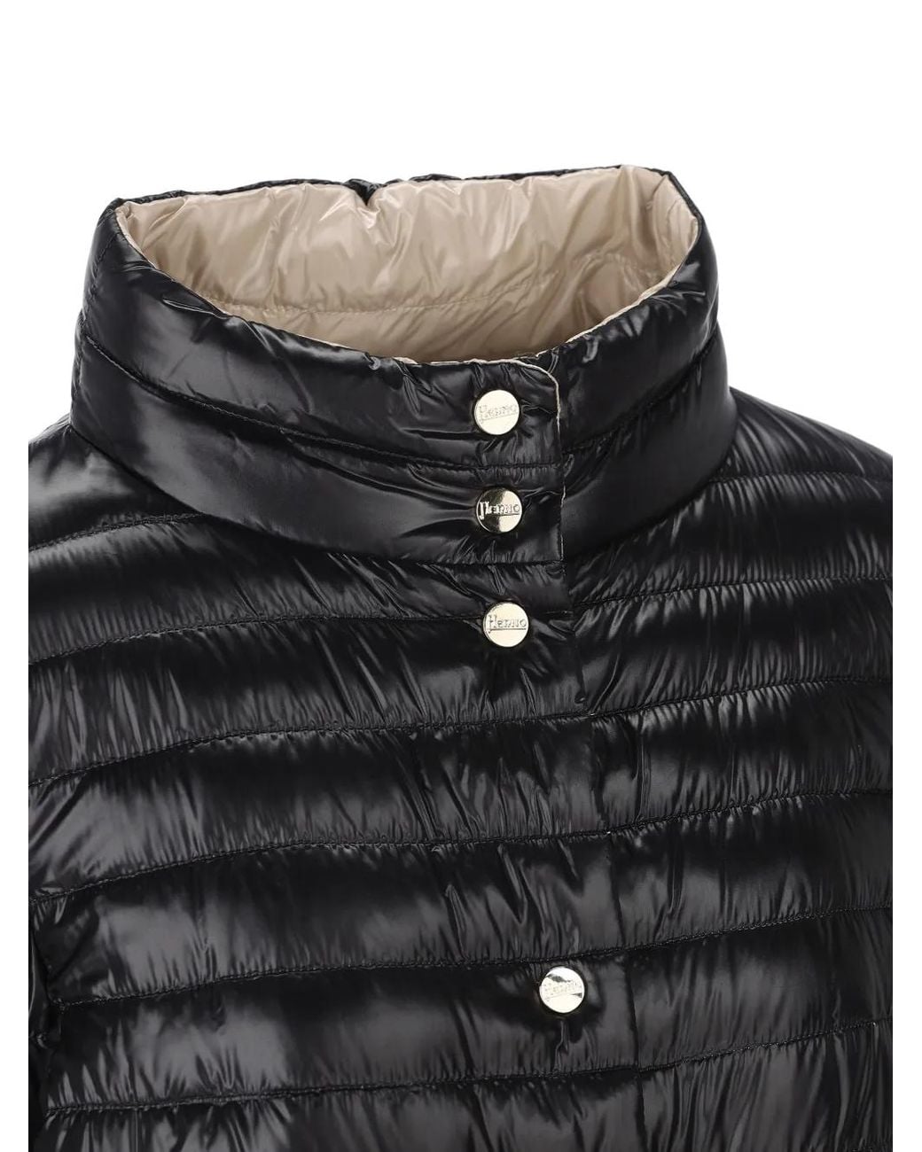 Herno Black Reversible Nylon Down Jacket
