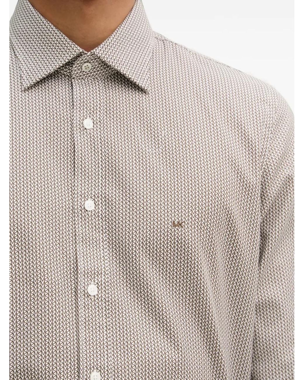Camicia Con Monogramma di Michael Kors in Gray da Uomo