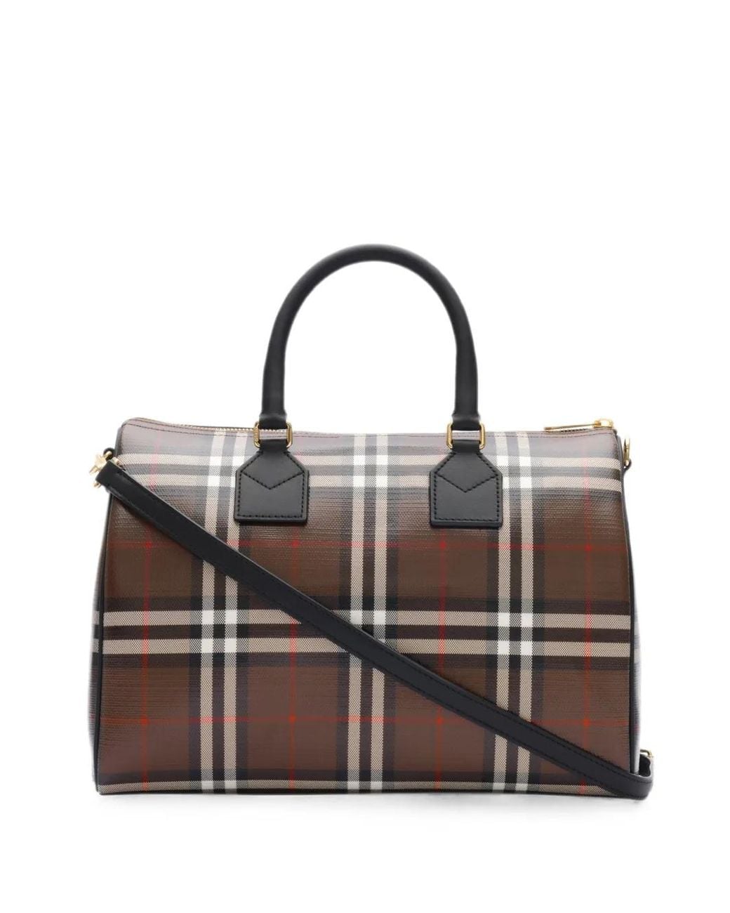 Burberry Brown Medium Check Bowling Bag