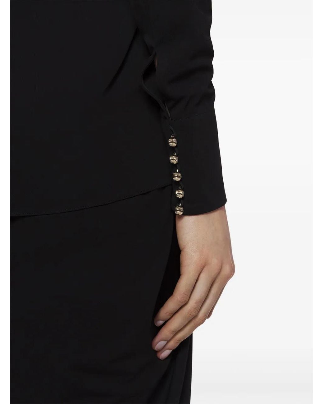 Lanvin Black Cut-Out Blouse