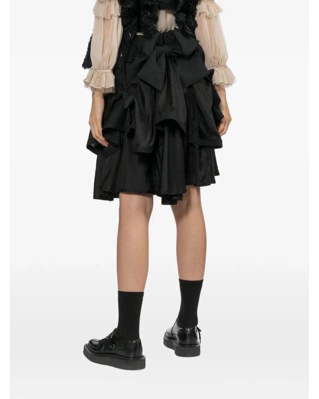 Noir Kei Ninomiya Black Ruffled Mini Skirt