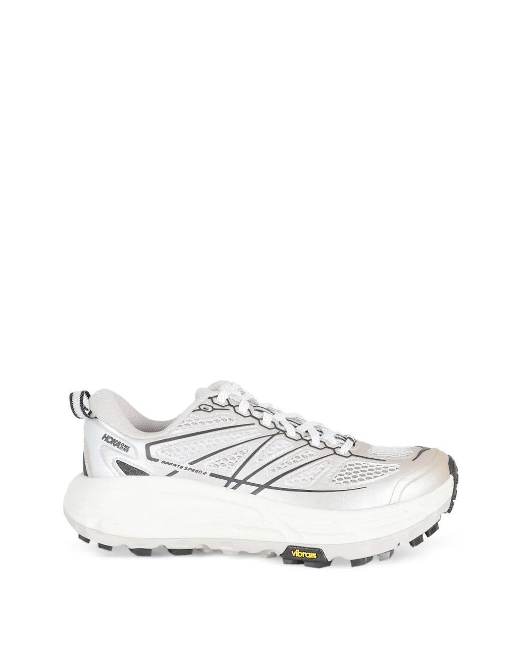 Hoka One One White Stealth/Tech Mafate Speed 2 Sneakers