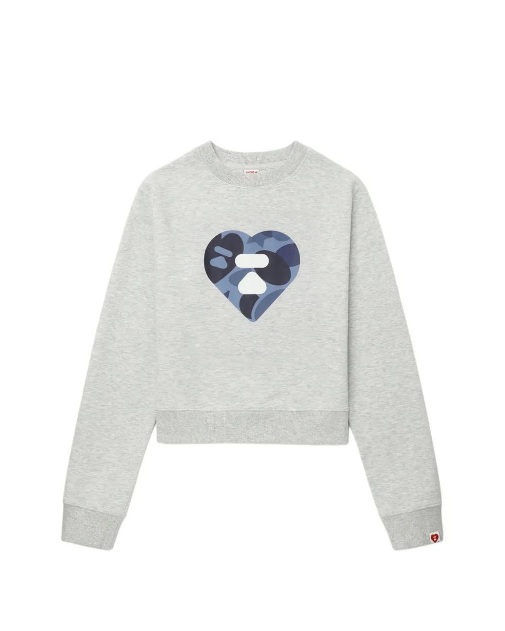 A Bathing Ape White Heart Print Top