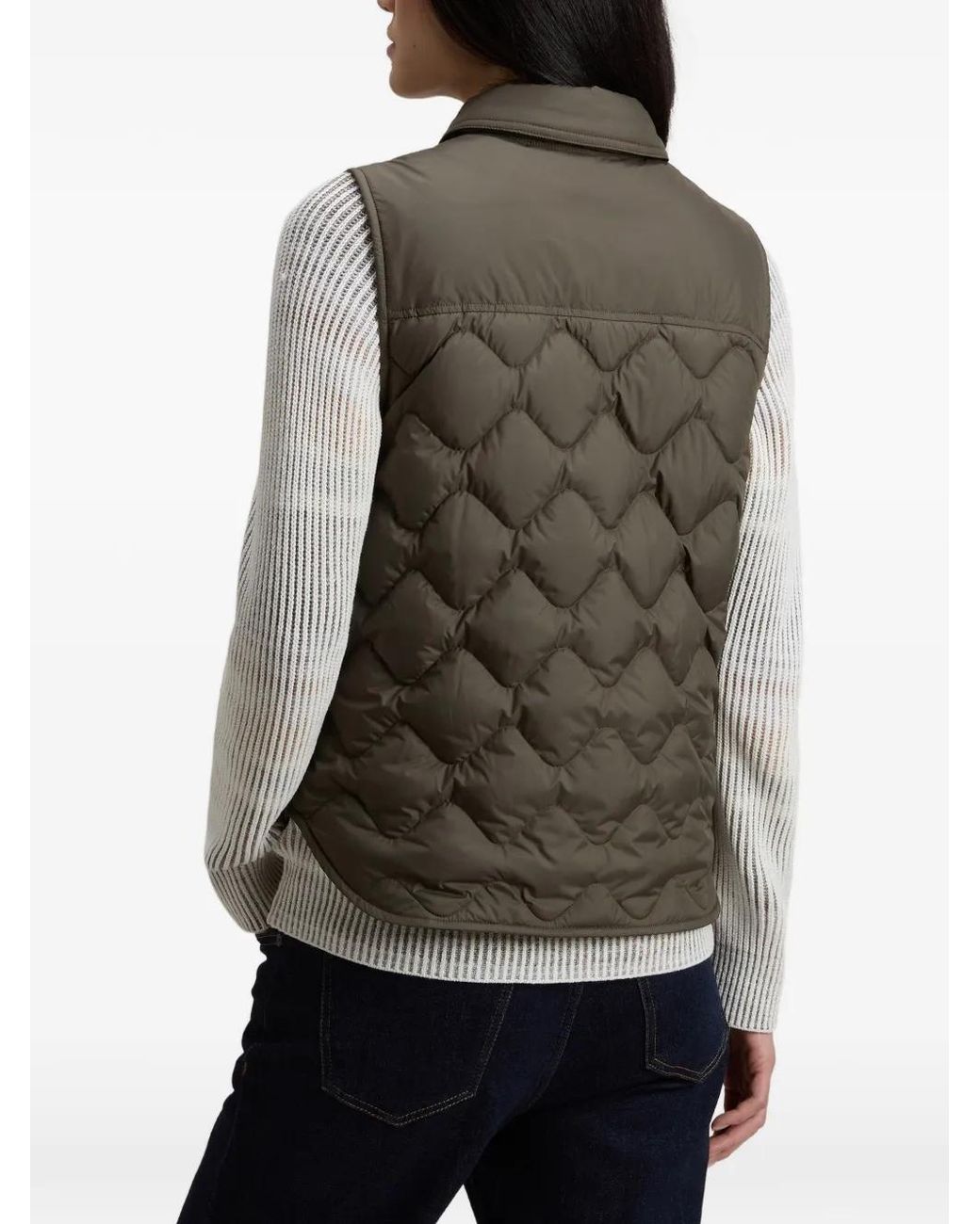 Woolrich Gray Heritage Quilted Buttoned Gilet