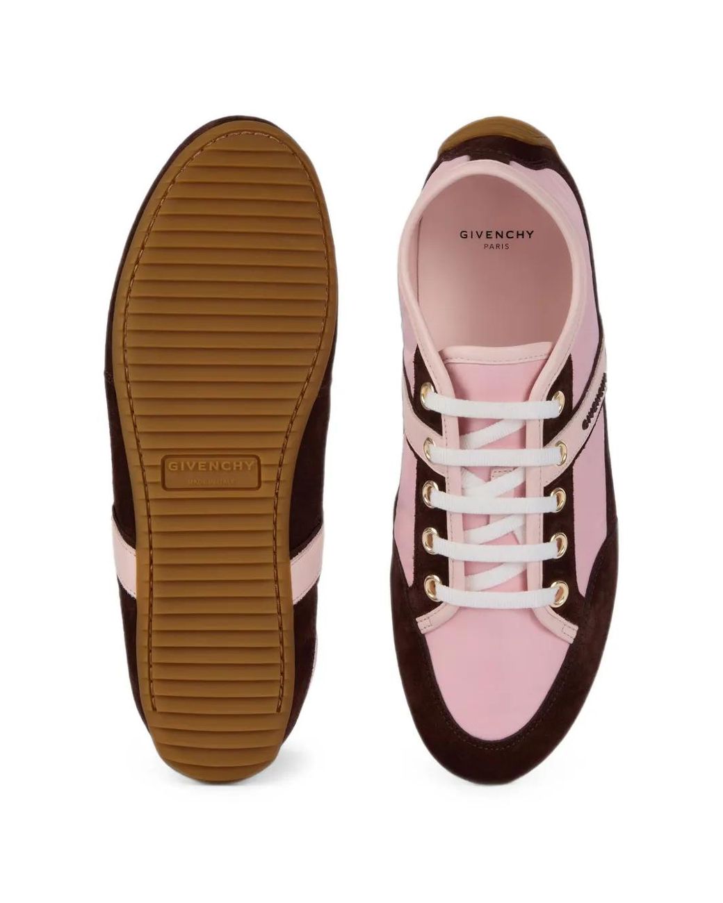 Givenchy Pink Schmale Sneakers Aus Nylon Und Wildleder