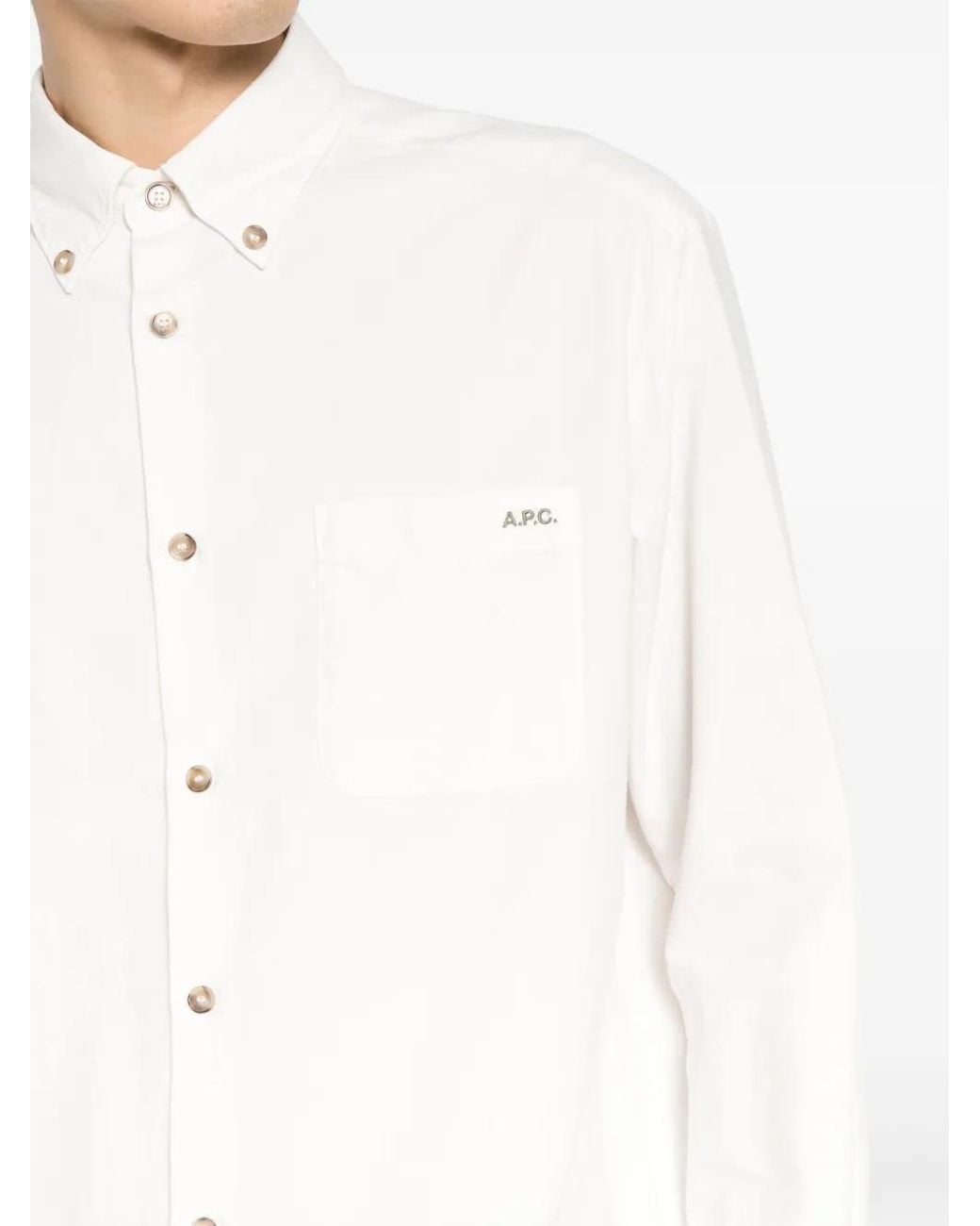 A.P.C. White Mateo Shirt for men