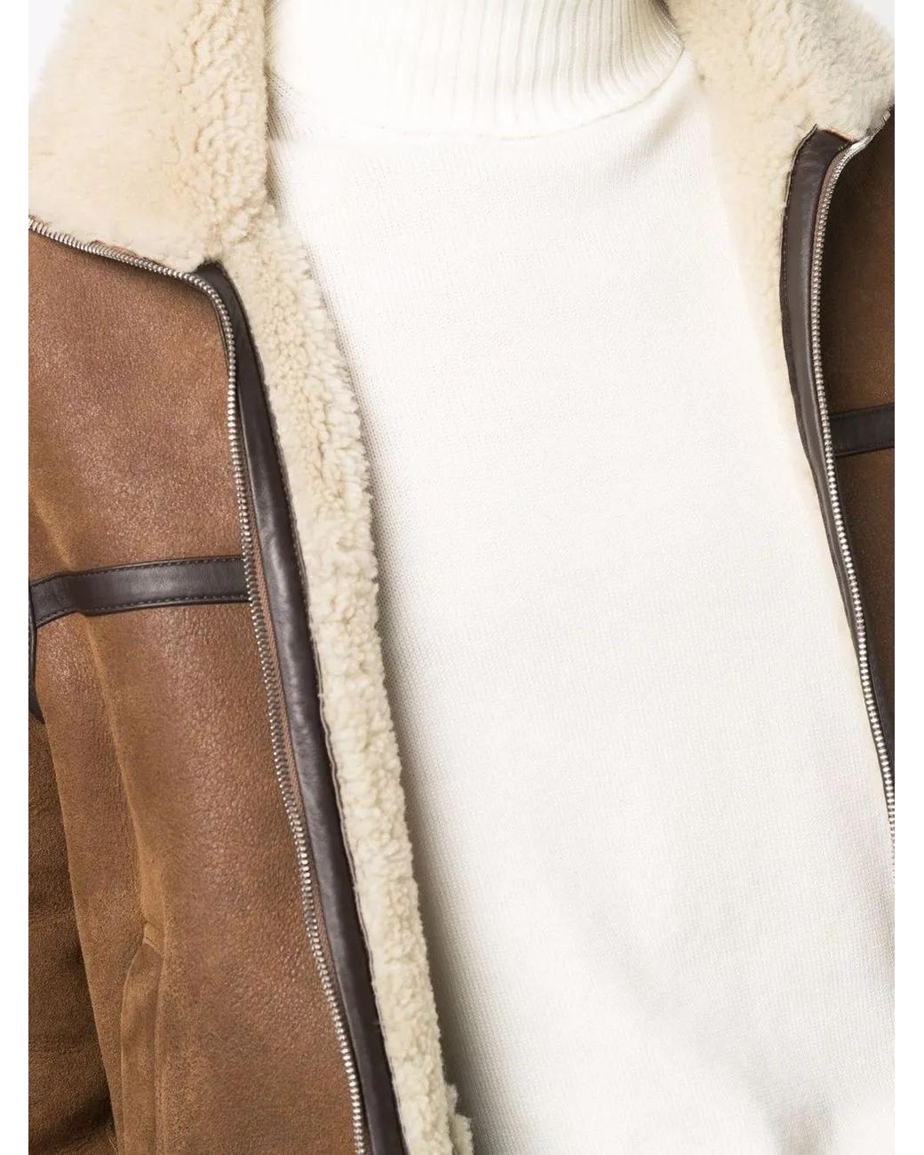 Fileria White Roll Neck Jumper for men