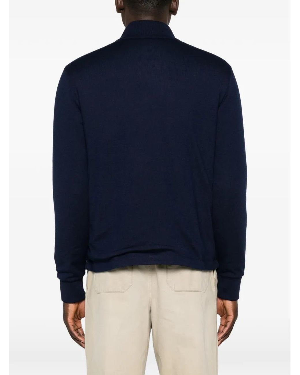 Polo Ralph Lauren Blue Zip-Up Embroidered-Logo Reversible Jacket for men