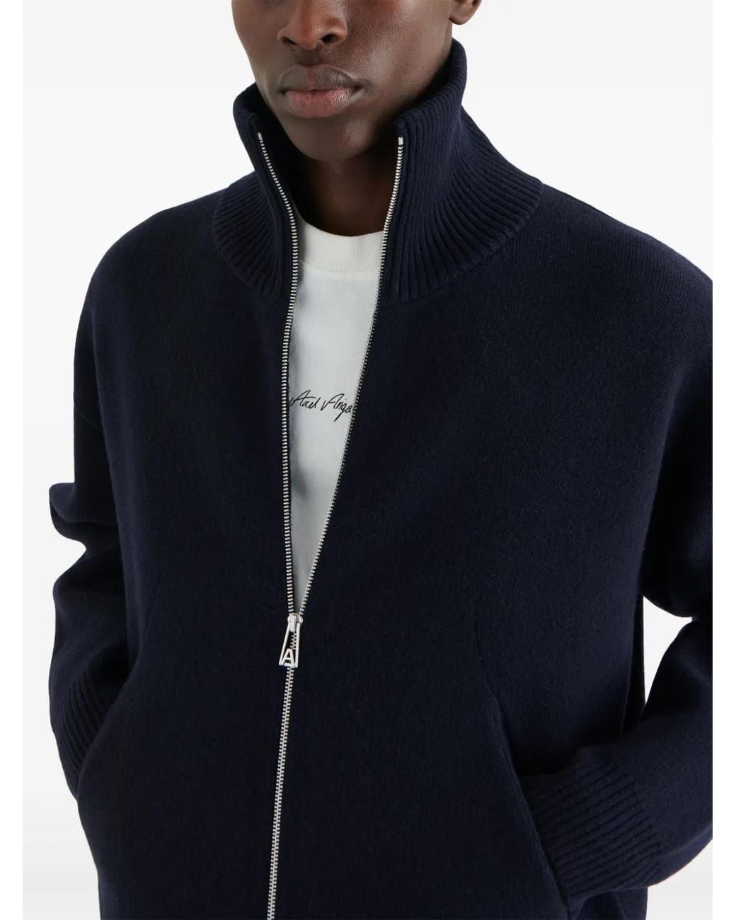 Axel Arigato Blue Core Wool-Blend Zipped Cardigan for men