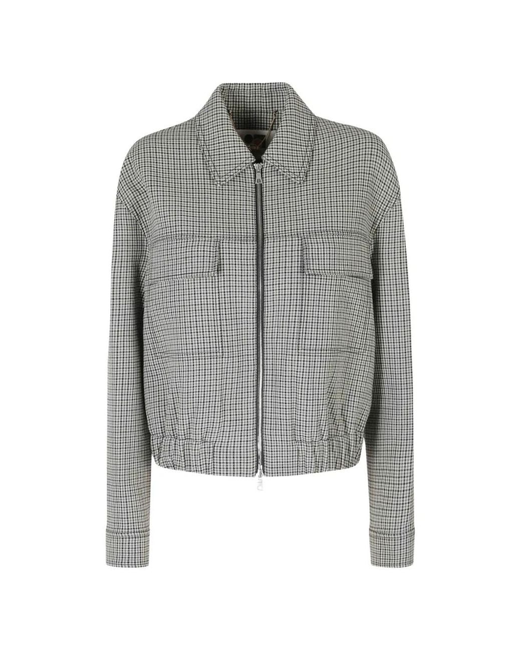 Ports 1961 Gray Houndstooth Wool Jacket