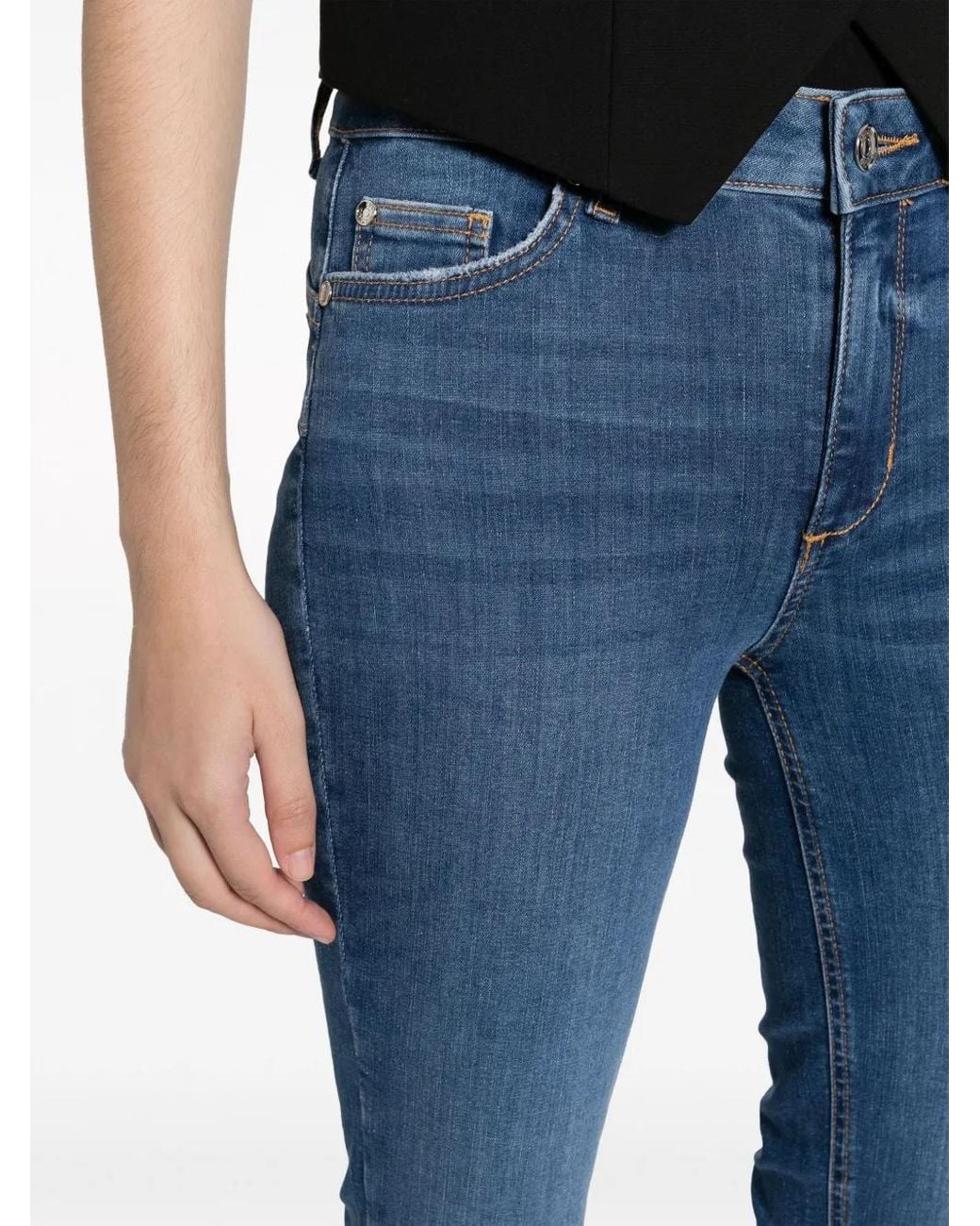 Liu Jo Blue Mid-Rise Skinny Jeans