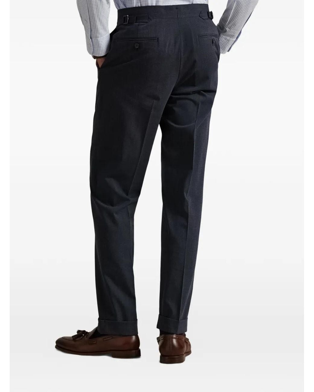 Polo Ralph Lauren Blue Cuffed Tailored Trousers for men