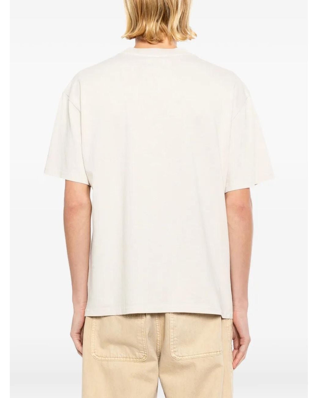 Melt White Graphic-Print T-Shirt for men