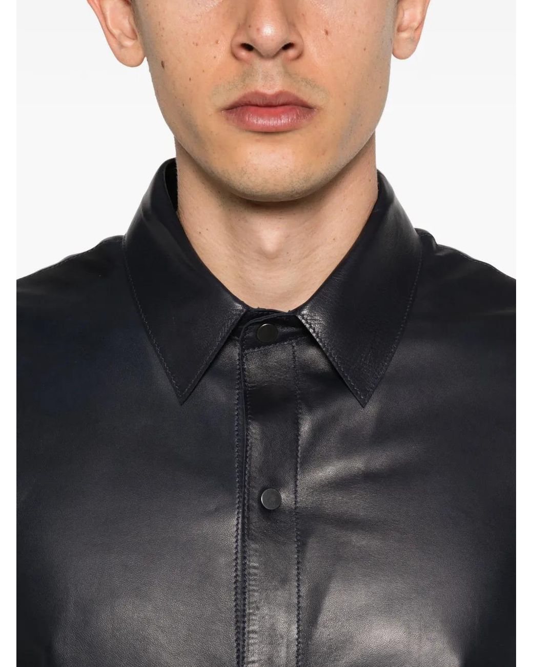 Salvatore Santoro Black Buttoned Shirt for men