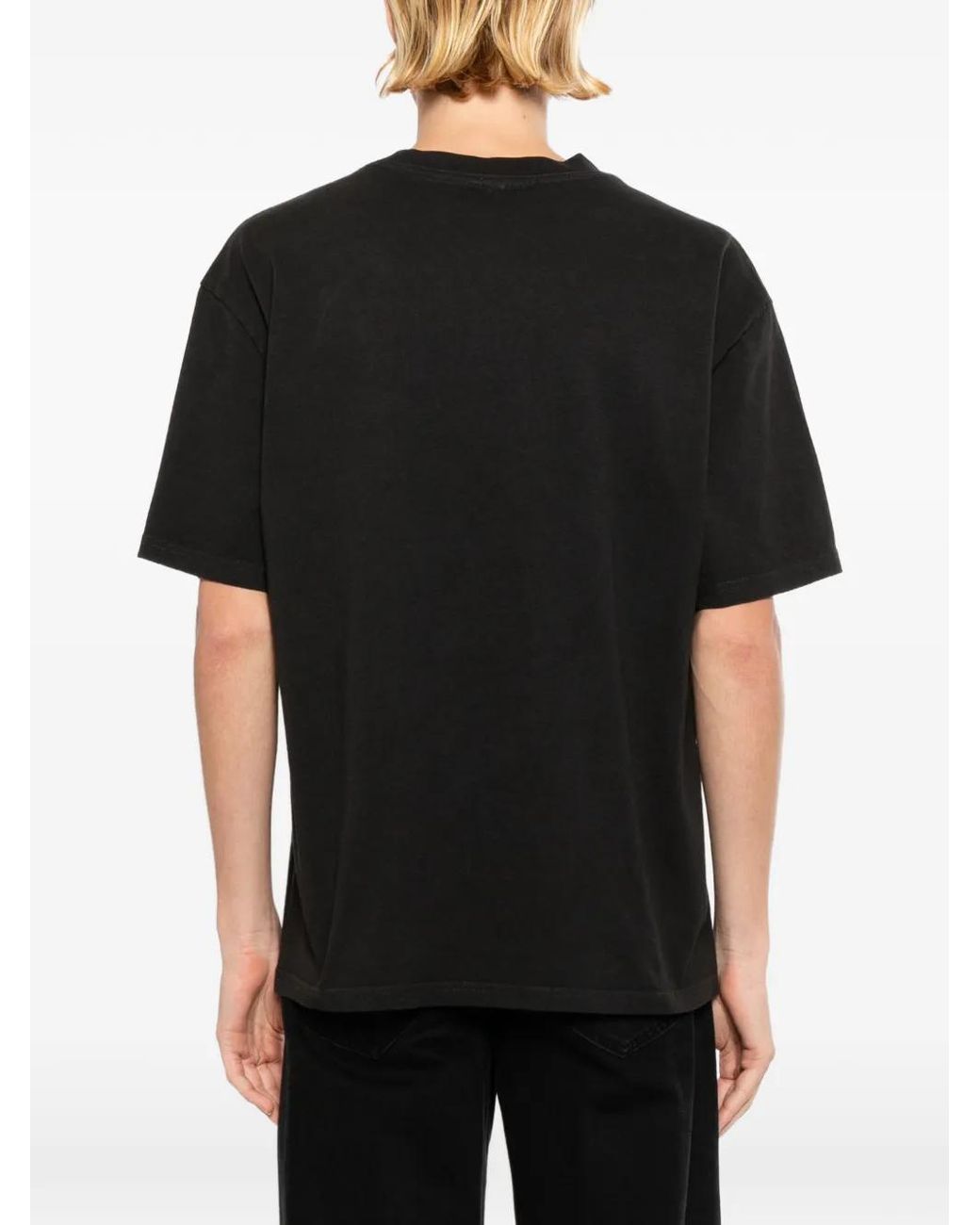 Melt Black Eagle-Print T-Shirt for men