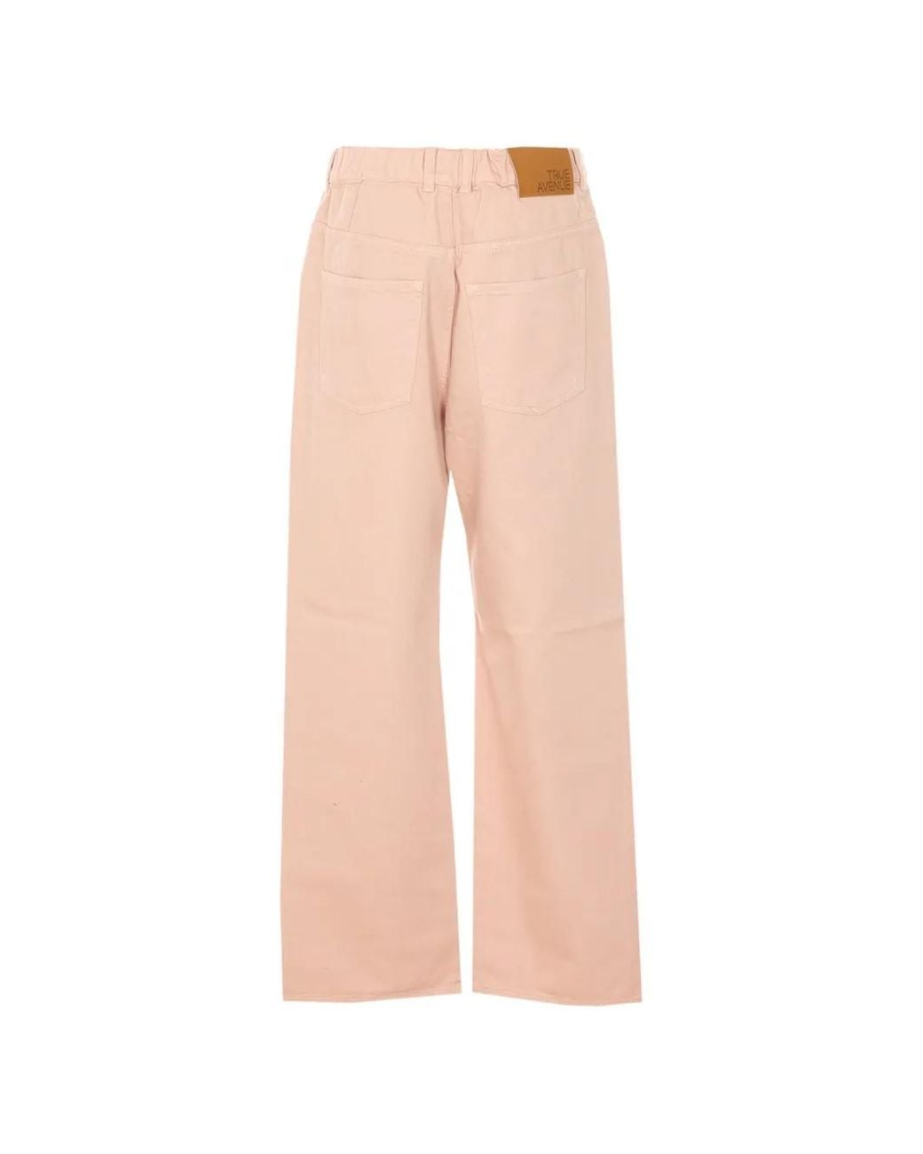 TRUE AVENUE Pink Marta Logo-Patch Jeans