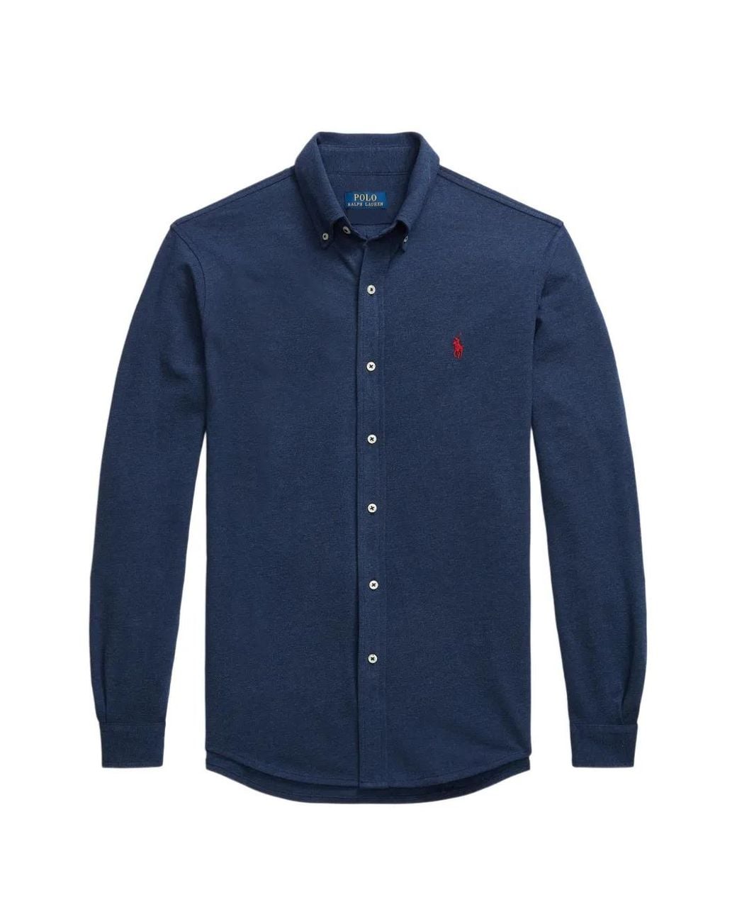 Polo Ralph Lauren Blue Chemise Featherweight À Broderies À Manches Longues for men
