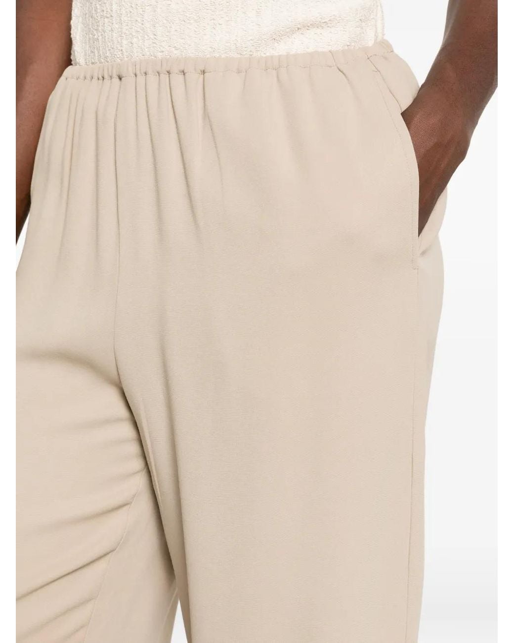 Totême Natural Elasticated-Waistband Trousers