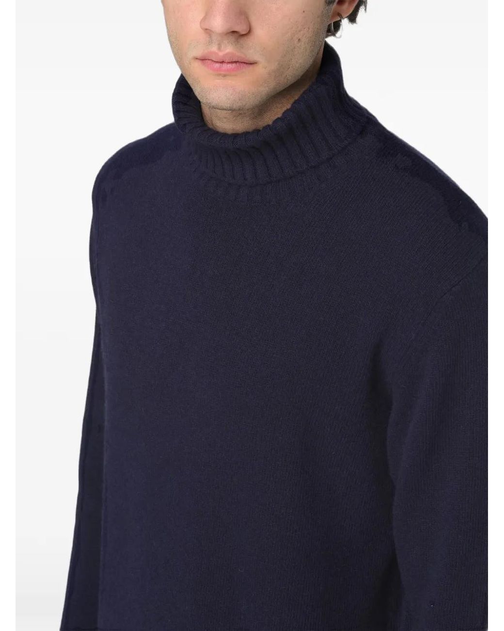 XC Blue Roll-Neck Sweater for men