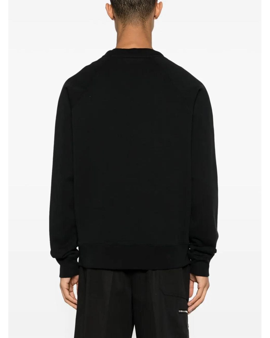 Maison Kitsuné Black Sweatshirt With Fox Head Patch for men