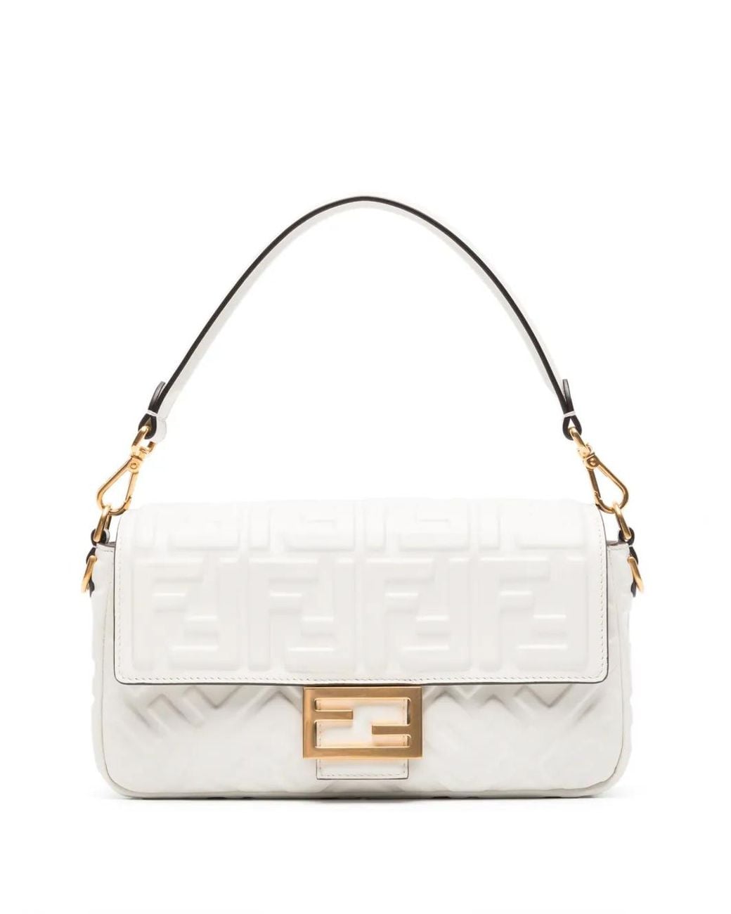 Fendi White Baguette Bag