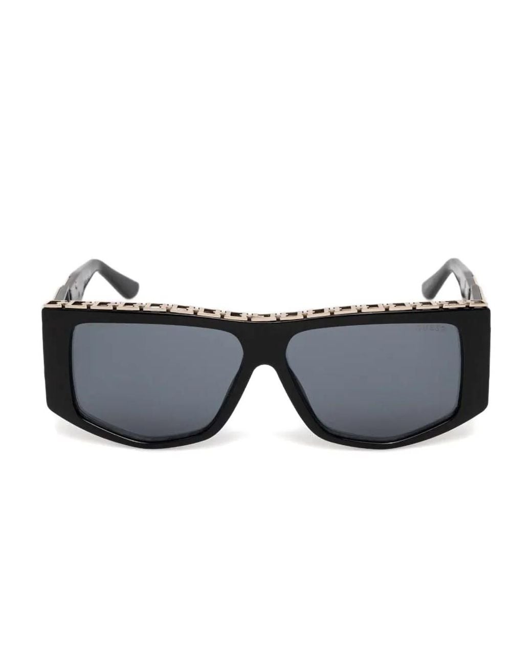 GUESS EYEWEAR Gray Logo-Plaque Sunglasses
