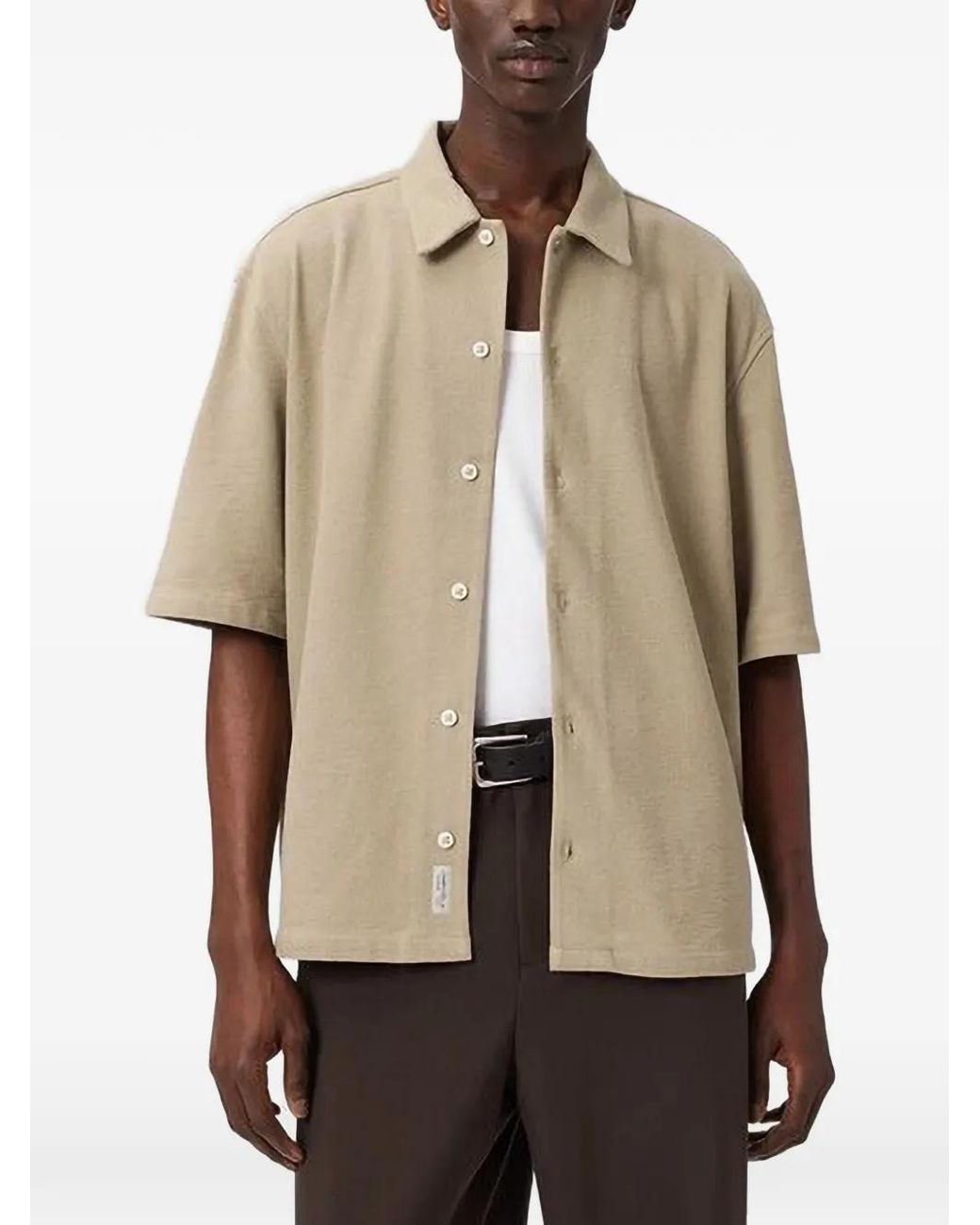 AllSaints Natural Short-Sleeve Shirt for men