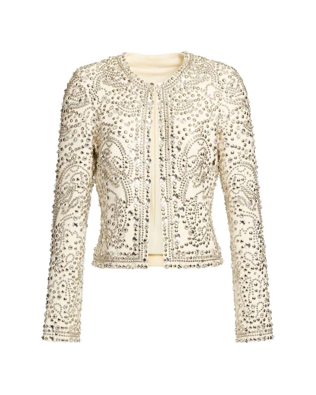 Elie Saab White Bead-Embellishment Jacket