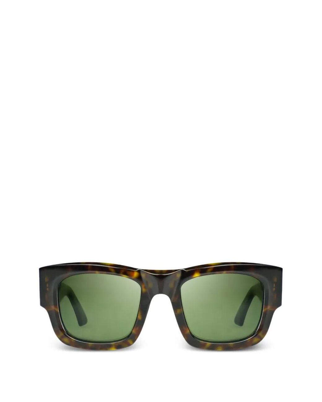 Bugatti Green Tortoiseshell-Effect Rectangle-Frame Sunglasses