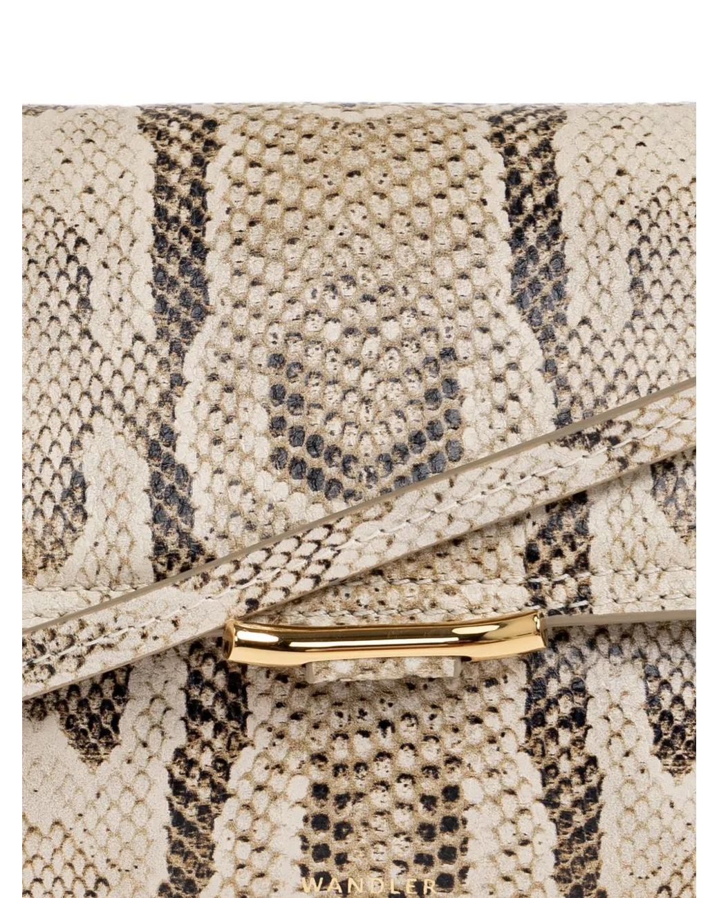 Wandler Natural Mini Ida Trio Snake-Effect Leather Crossbody