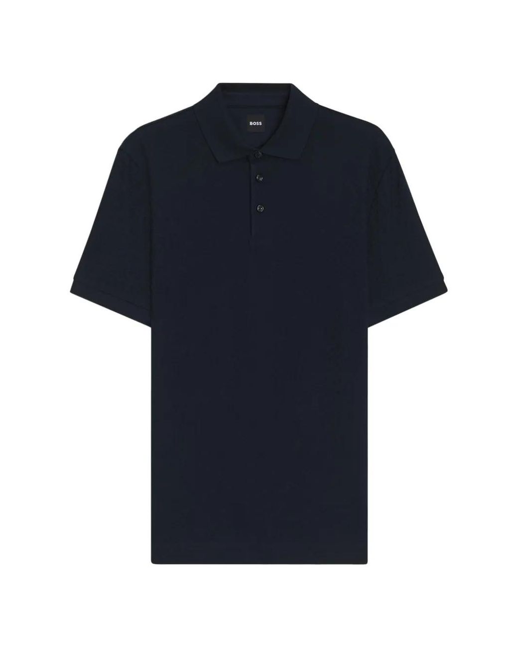 Boss Blue Monogram-Jacquard Polo Shirt for men
