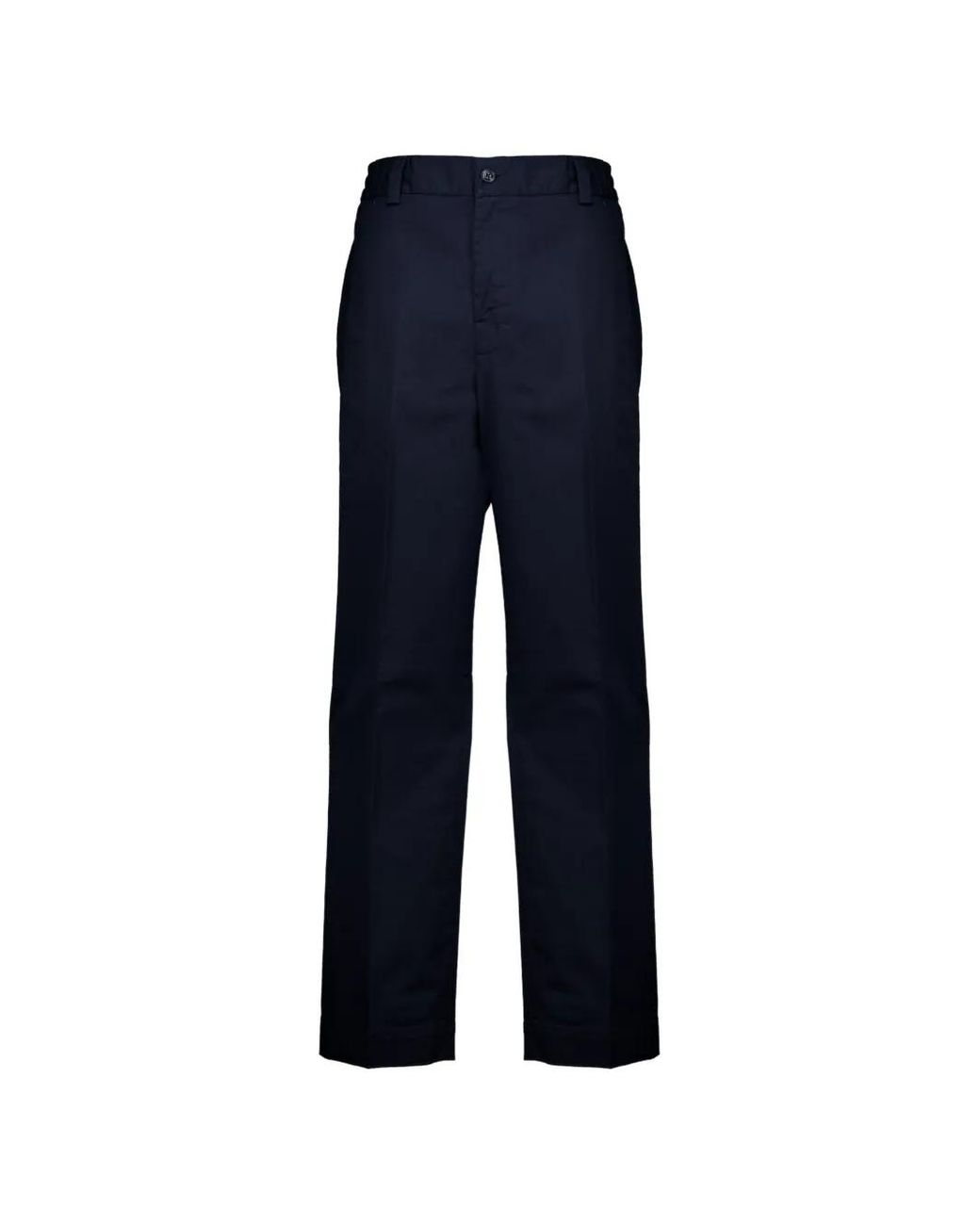 Moncler Blue Tailored Cotton Trousers for men