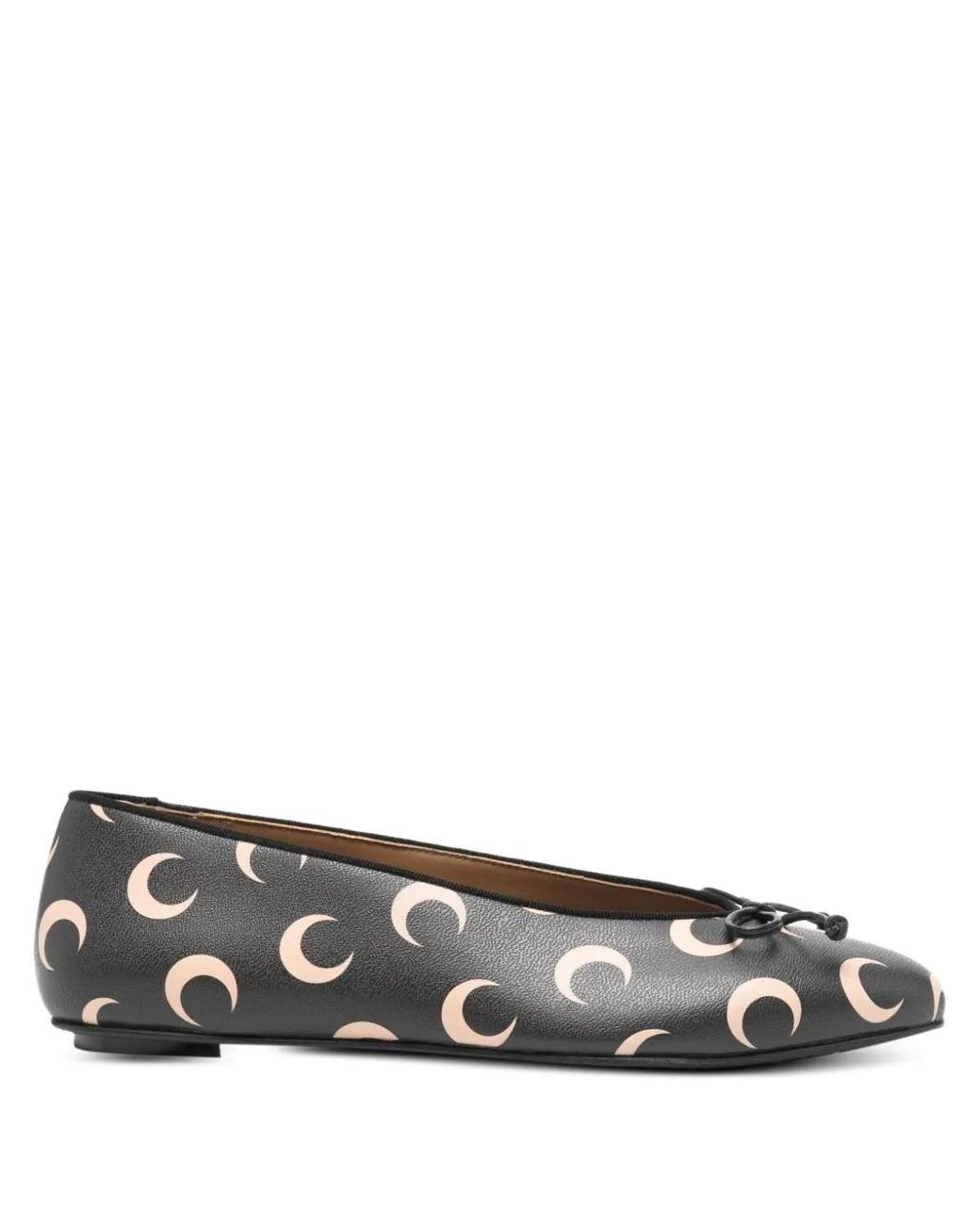 MARINE SERRE Gray Flat Shoes
