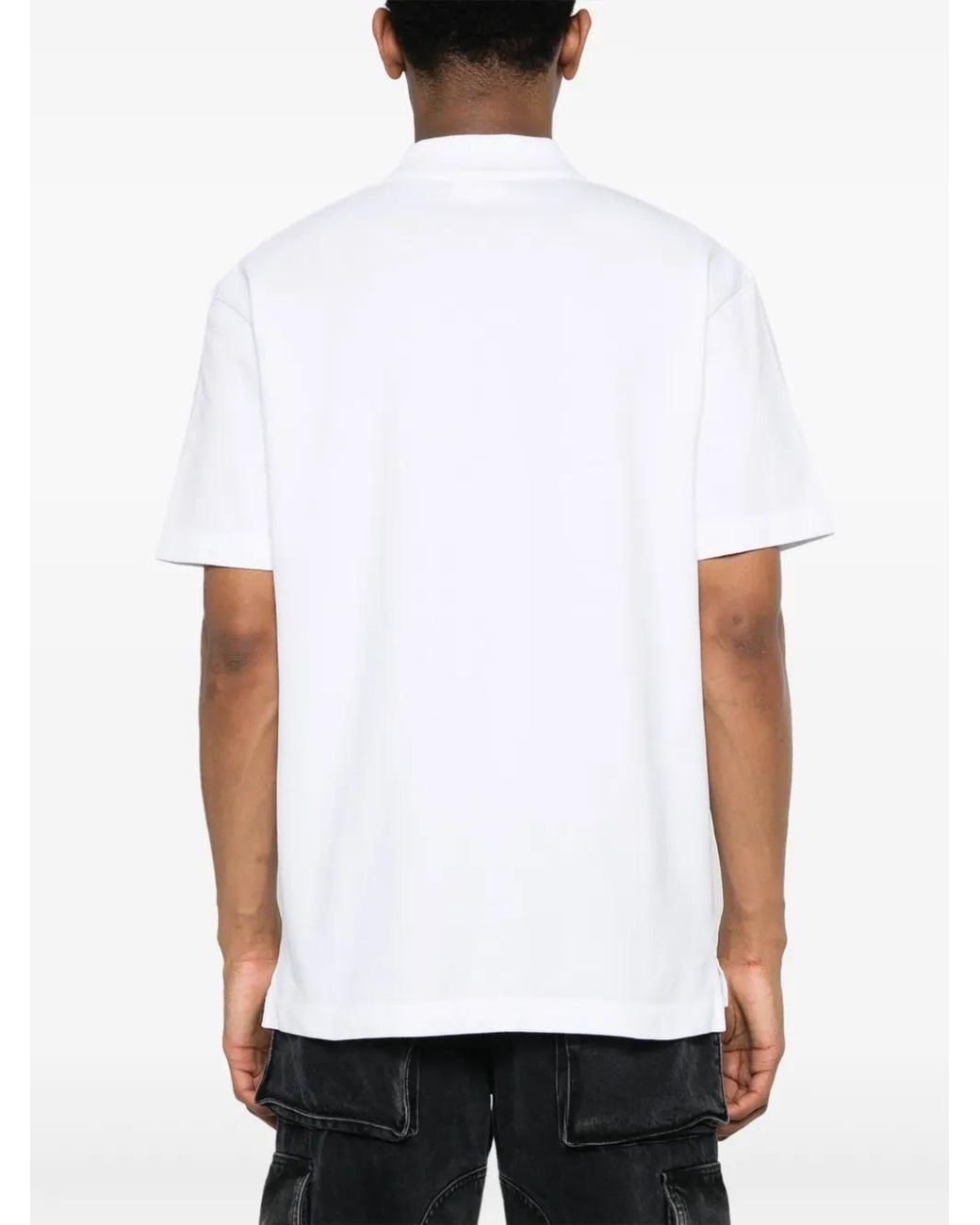 Maison Kitsuné White Printed Polo for men