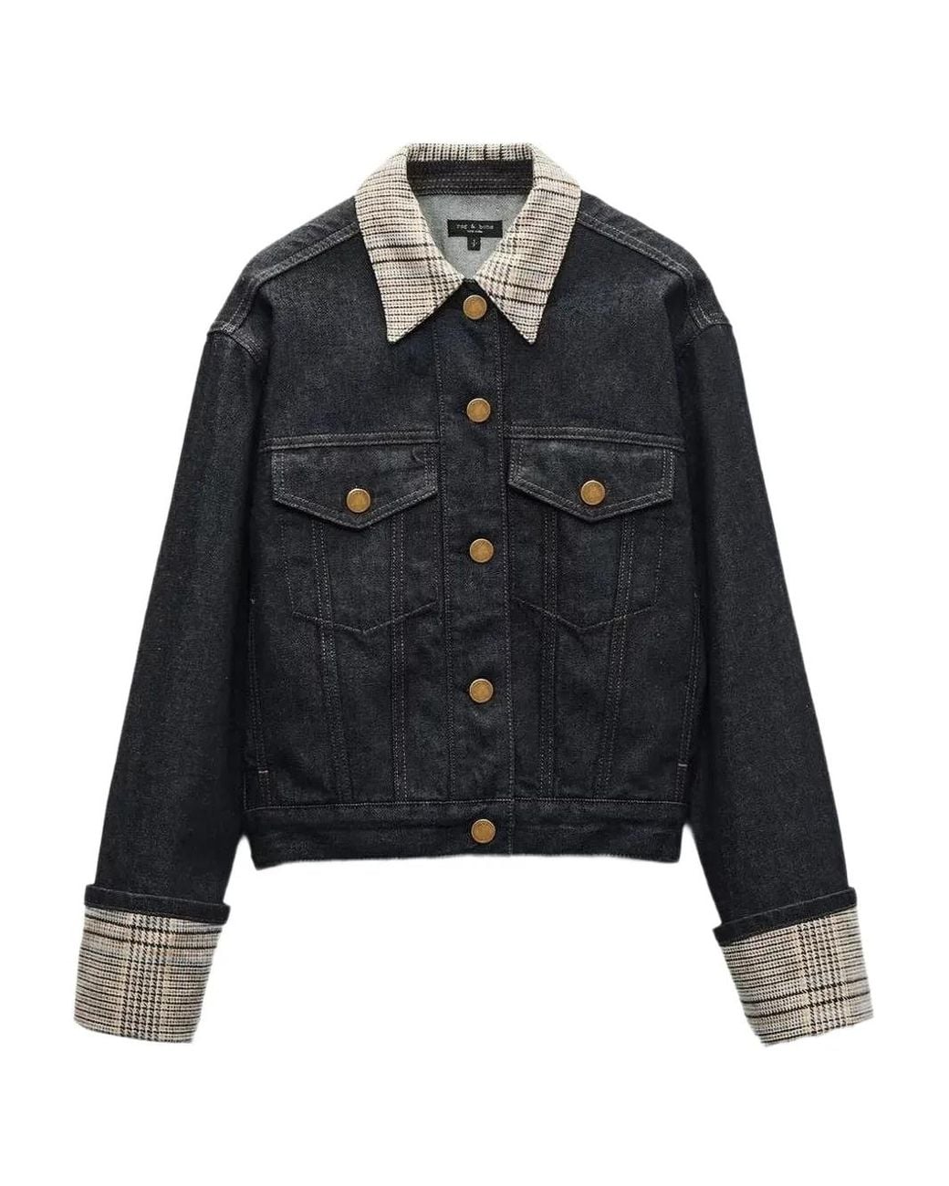 Rag & Bone Black Harriet Denim Trucker Jacket