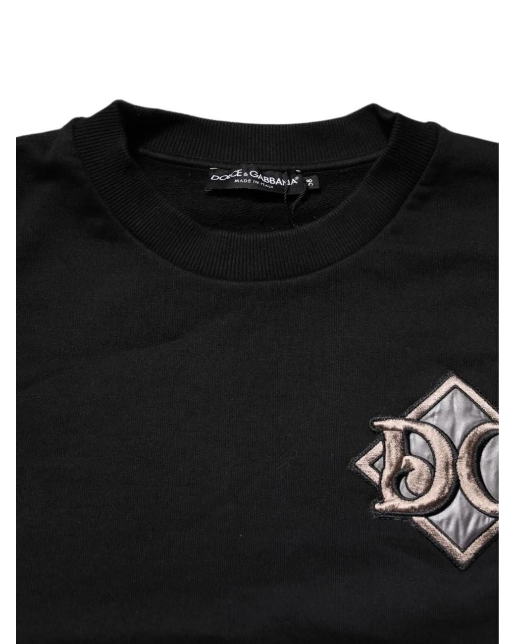 Dolce & Gabbana Black Pull Brodé À Patch Logo for men