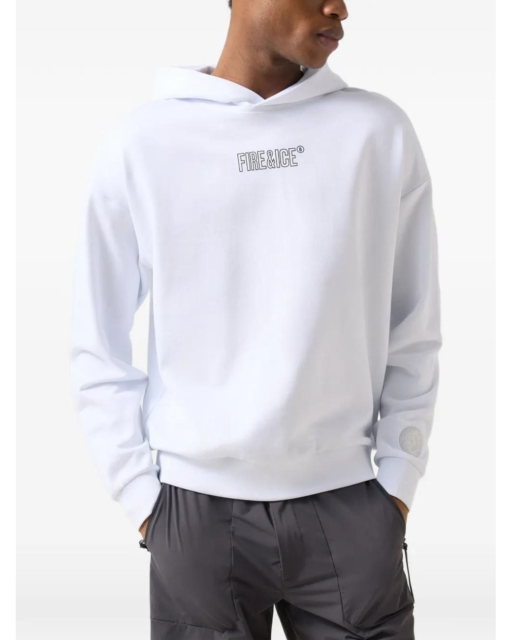 Bogner Fire + Ice White Ilay Logo-Print Hoodie for men