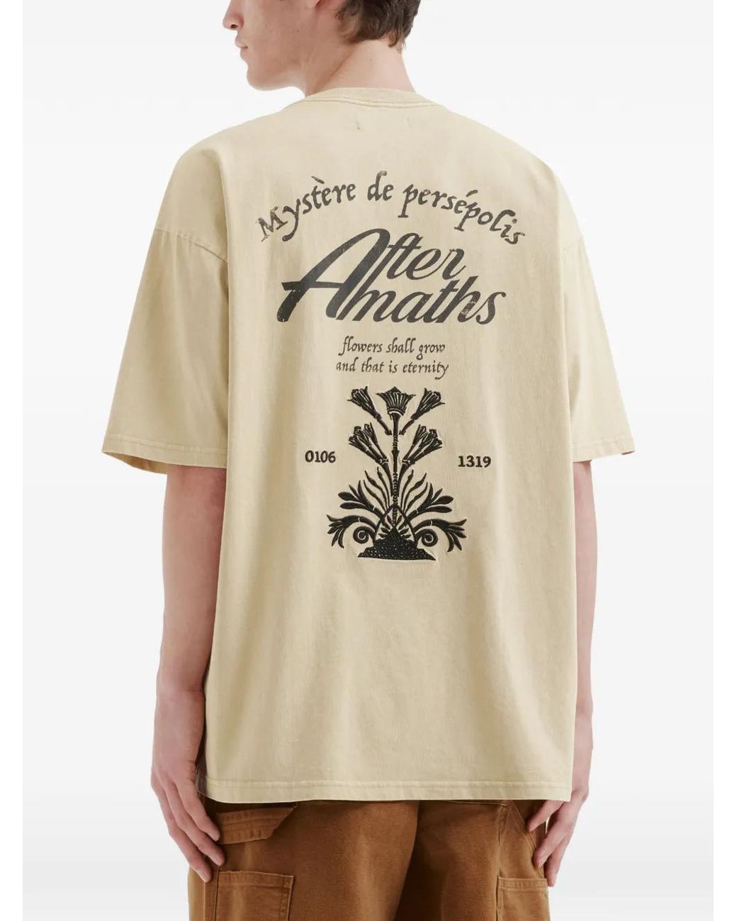 AFTERMATHS Natural Graphic-Print T-Shirt for men