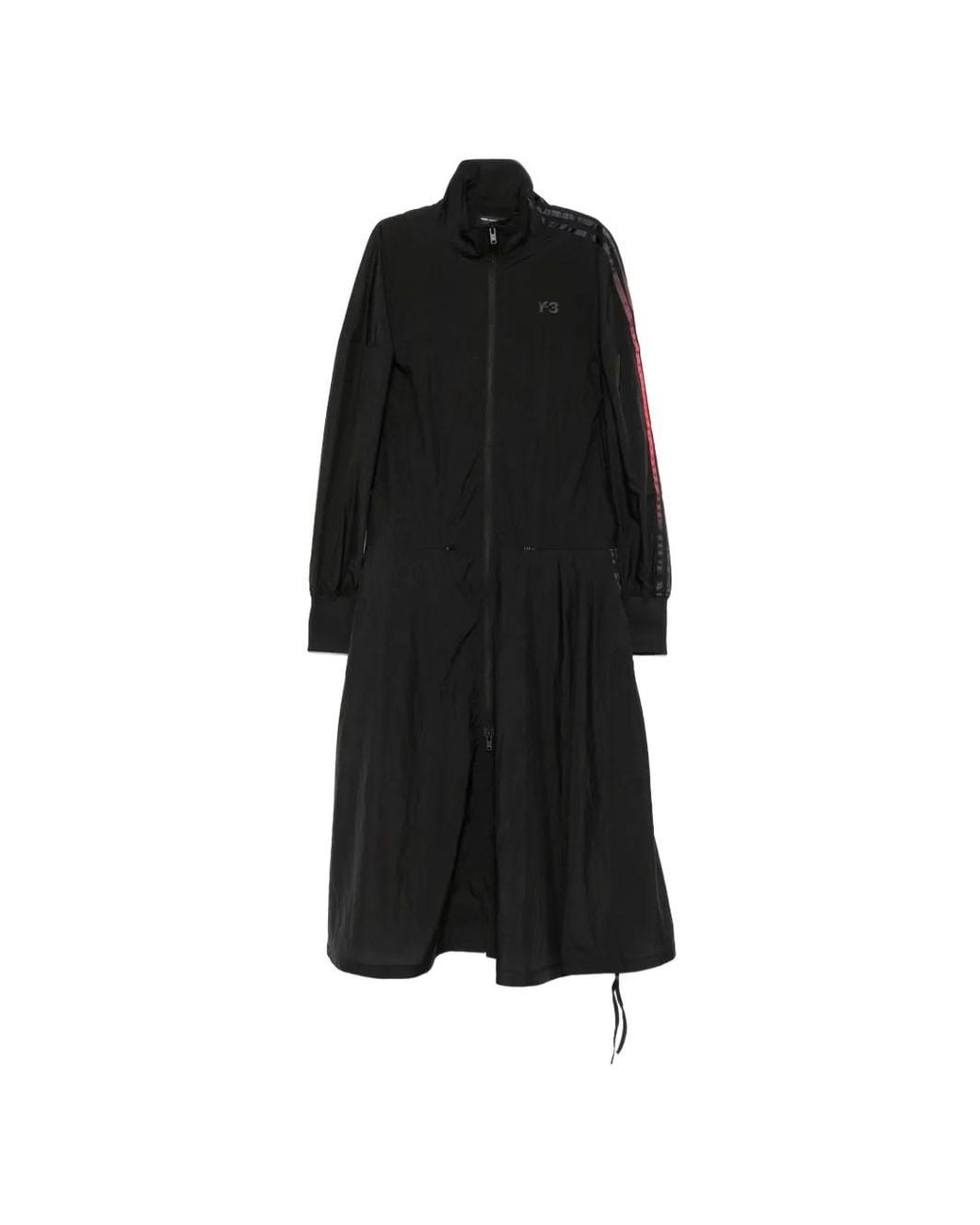 Y-3 Black Gradient 3-Stripes Nylon Track Dress