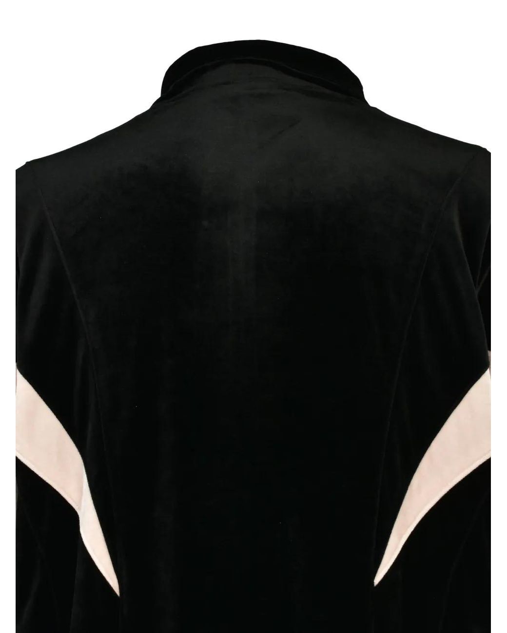 BREATH Black Embroidered-Logo Velour Jacket for men